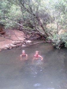 Soaking in the Kaitoke Hot Springs - bliss!