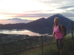 Sunrise at the top of Mt Batur.