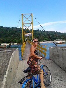 Cycling on Nusa Lembongan.