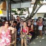 Waiting at Sanur for the boat to Nusa Lembongan.