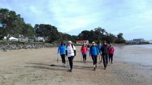 At the start of our walk in Paihia, pre the accident.