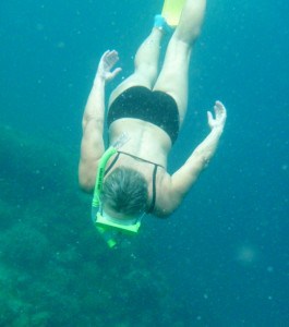 Snorkelling at the Blue Lagoon.